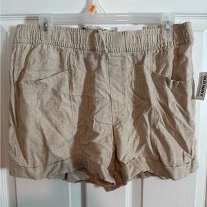 Old Navy Beige Linen Shorts